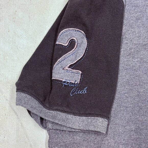 La Martina Polo Shirt Black/Grey Short Sleeve Embroidered Small - Picture 5 of 9